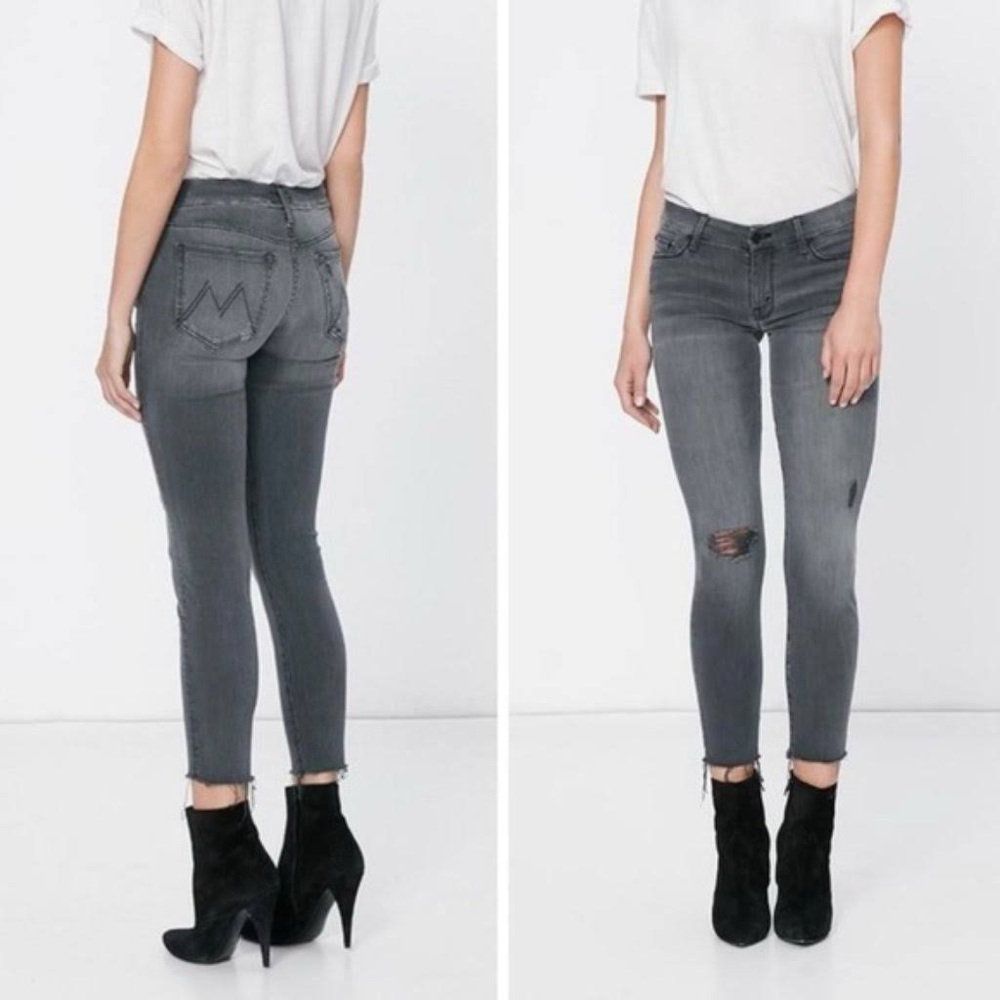 MOTHER DENIM - LOOKER ANKLE FRAYED JEANS
